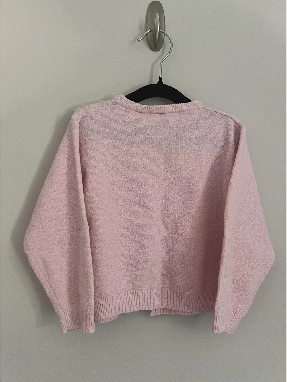 Vintage Y2K 2000 Gymboree Pink Floral Detail Long Sleeve Cardigan